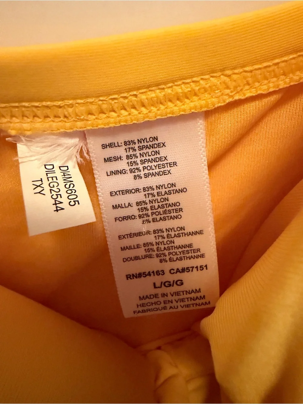 Dkny Yellow One-Piece Swimsuit - Picture 2 of 5